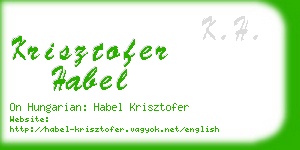 krisztofer habel business card